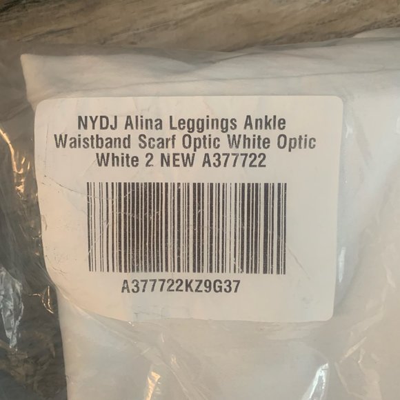 NWT NYDJ ALINA ANKLE DENIM LEGGINGS WAISTBAND SCARF OPTIC WHITE - Picture 14 of 16